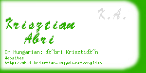 krisztian abri business card